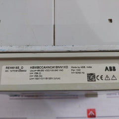 Abb Rem615E_D Motor Protection And Control Relay 50/60Hz 100/110/115/120V