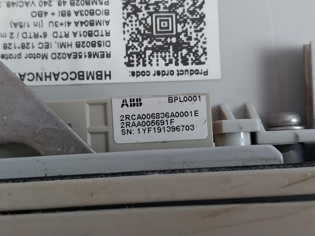 Abb Rem615 Rem615E_D Motor Protection Control Relay Hbmbccahnca1Bnn1Xd 50/60 Hz