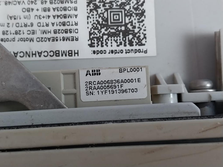Abb Rem615 Rem615E_D Motor Protection Control Relay Hbmbccahnca1Bnn1Xd 50/60 Hz