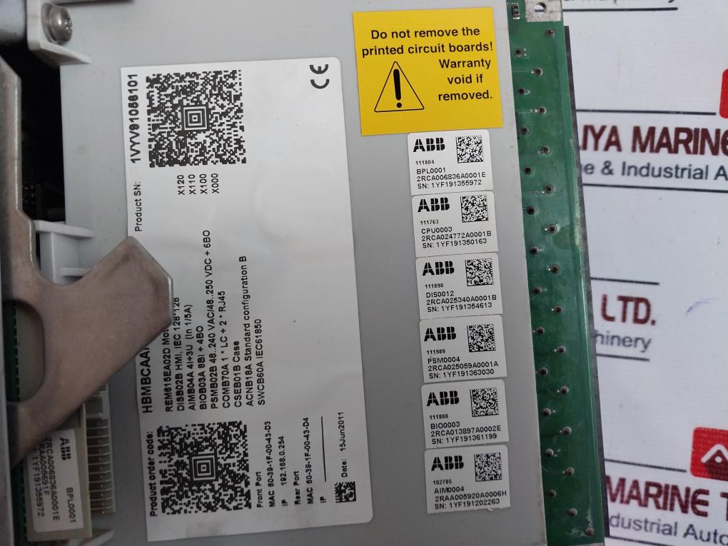 Abb Rem615E_D Motor Protection And Control Relay 48-250 Vdc/100-240 Vac