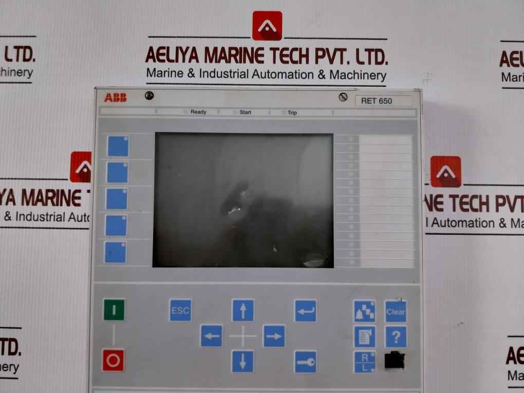 Abb Ret 650 Transformer Protection Unit P606383 Rev.A 94V-0 (Front Panel Only)