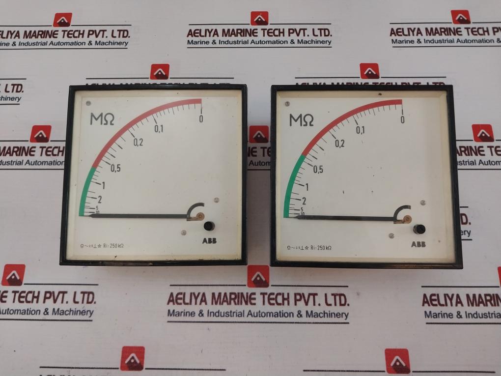 Abb 0-10 ∞ MΩ Ri 250KΩ Isolation Monitor Analog Panel Meter