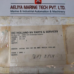 Abb Rk 214 004-ad Plug-in Relay Rxmm 1 24Vdc