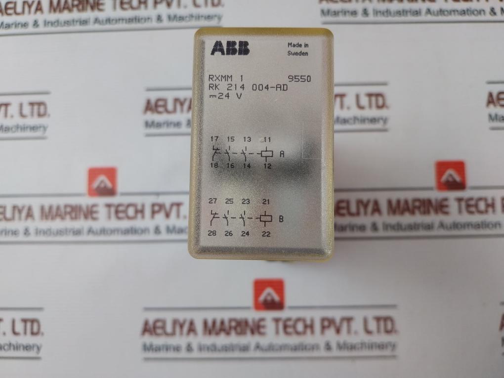 Abb Rk 214 004-ad Plug-in Relay Rxmm 1 24Vdc