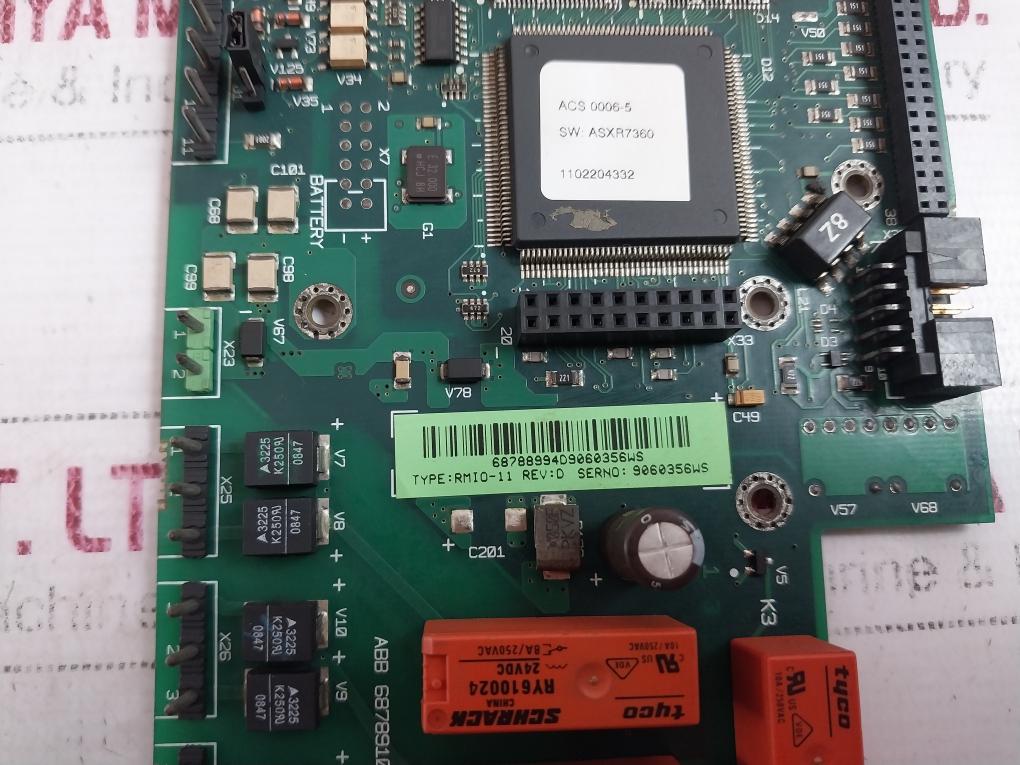 Abb Rmio-11 Drive Control Board 309340123085 (R2909-11) Rev-d