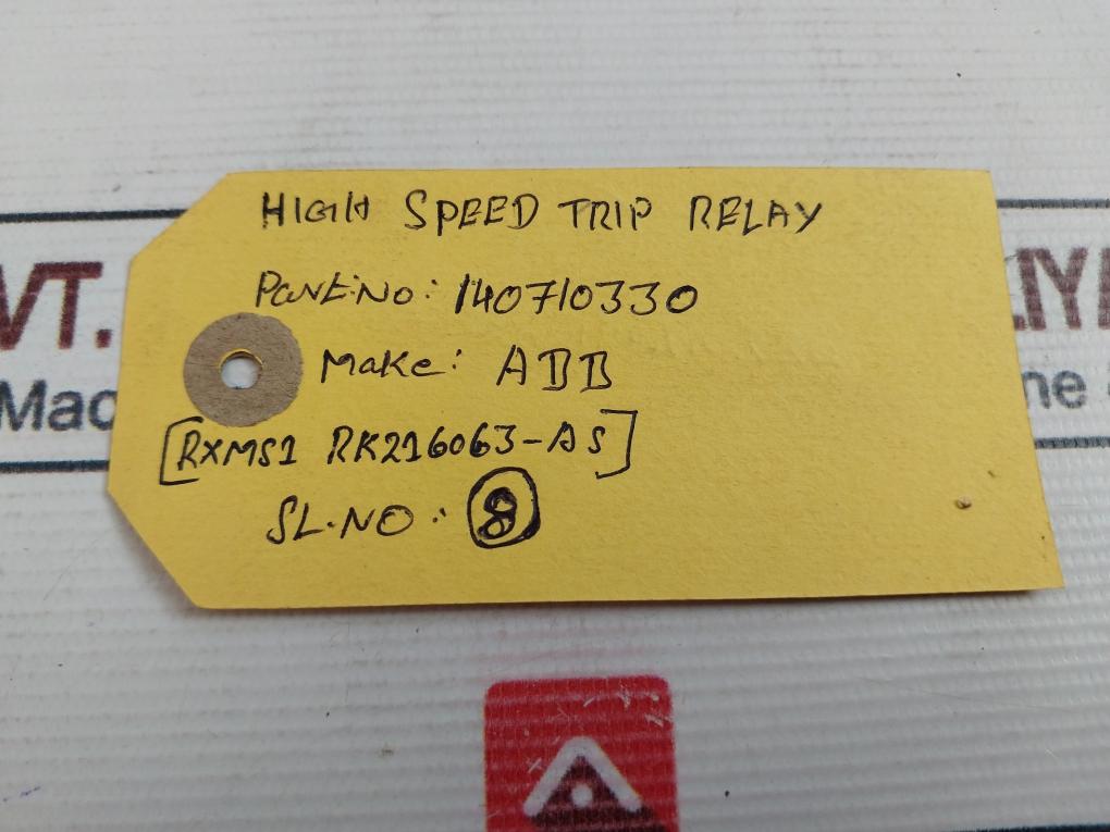 Abb Rxms 1 High Speed Trip Relay 140710330 220V – Aeliya Marine Tech