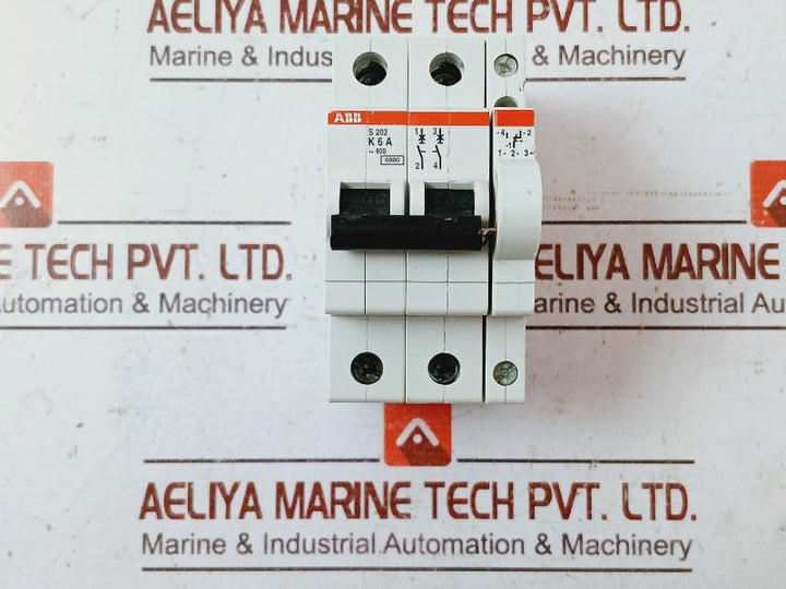 Abb S202-k6a 2 Pole Circuit Breaker 253/440v Ac