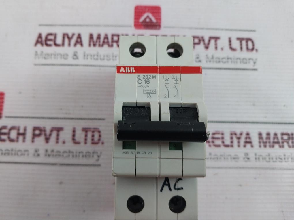 Abb S 202 M C 16 Miniature Circuit Breaker 277/400Vac 50/60Hz