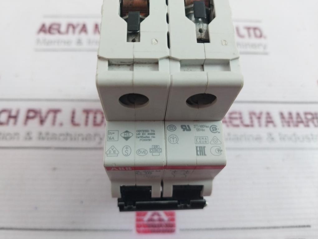 Abb S 202 M C 16 Miniature Circuit Breaker 277/400Vac 50/60Hz