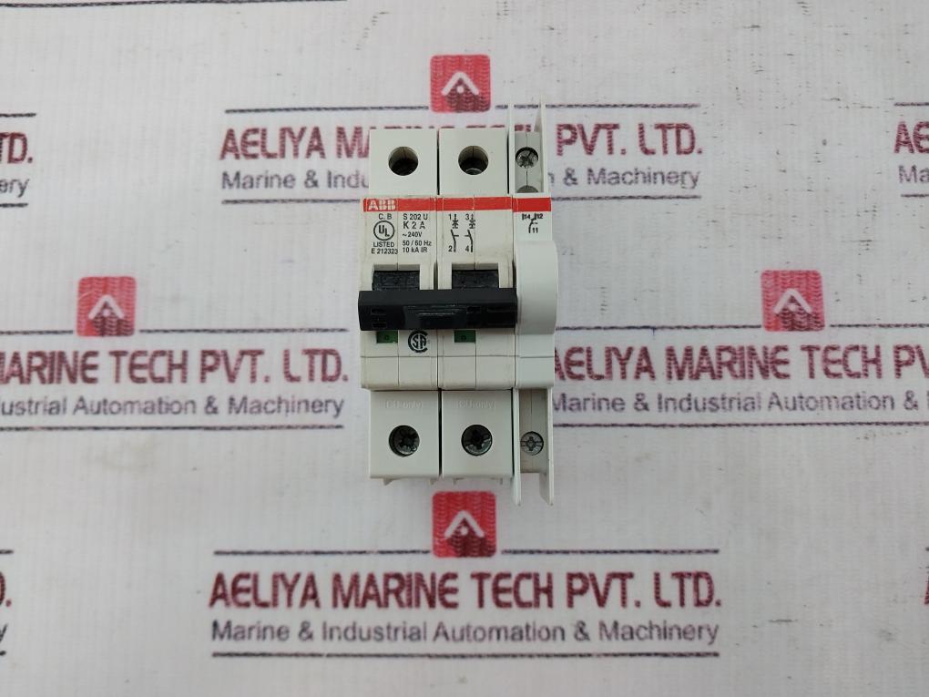 Abb S202U-k2A Circuit Breaker 2 Pole Unit 50/60 Hz E212323