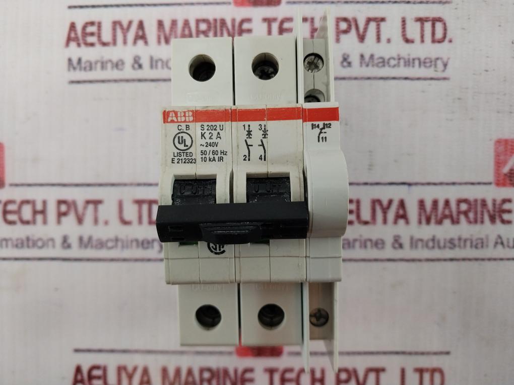 Abb S202U-k2A Circuit Breaker 2 Pole Unit 50/60 Hz E212323