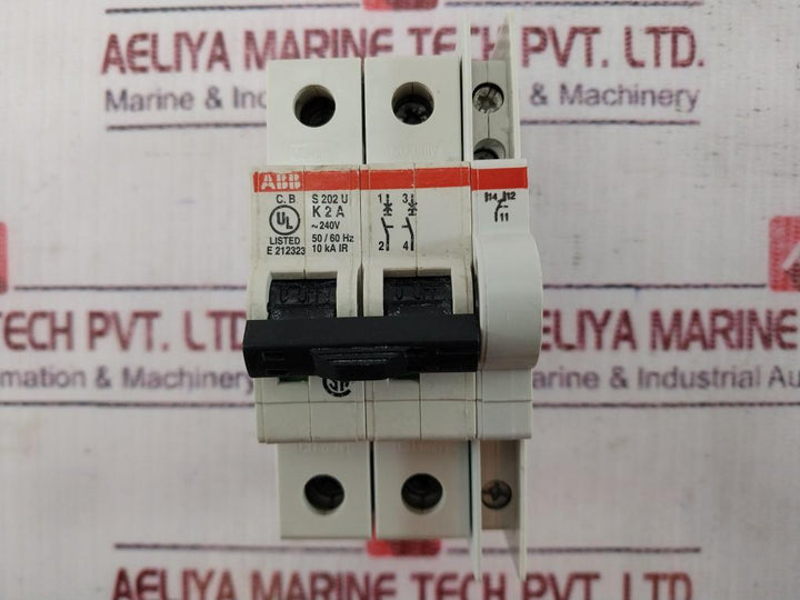 Abb S202U-k2A Circuit Breaker 2 Pole Unit 50/60 Hz E212323