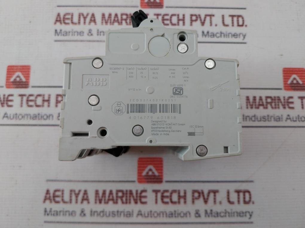 Abb S 204M Miniature Circuit Breaker Umax 440Vac Is/Iec 60898-1