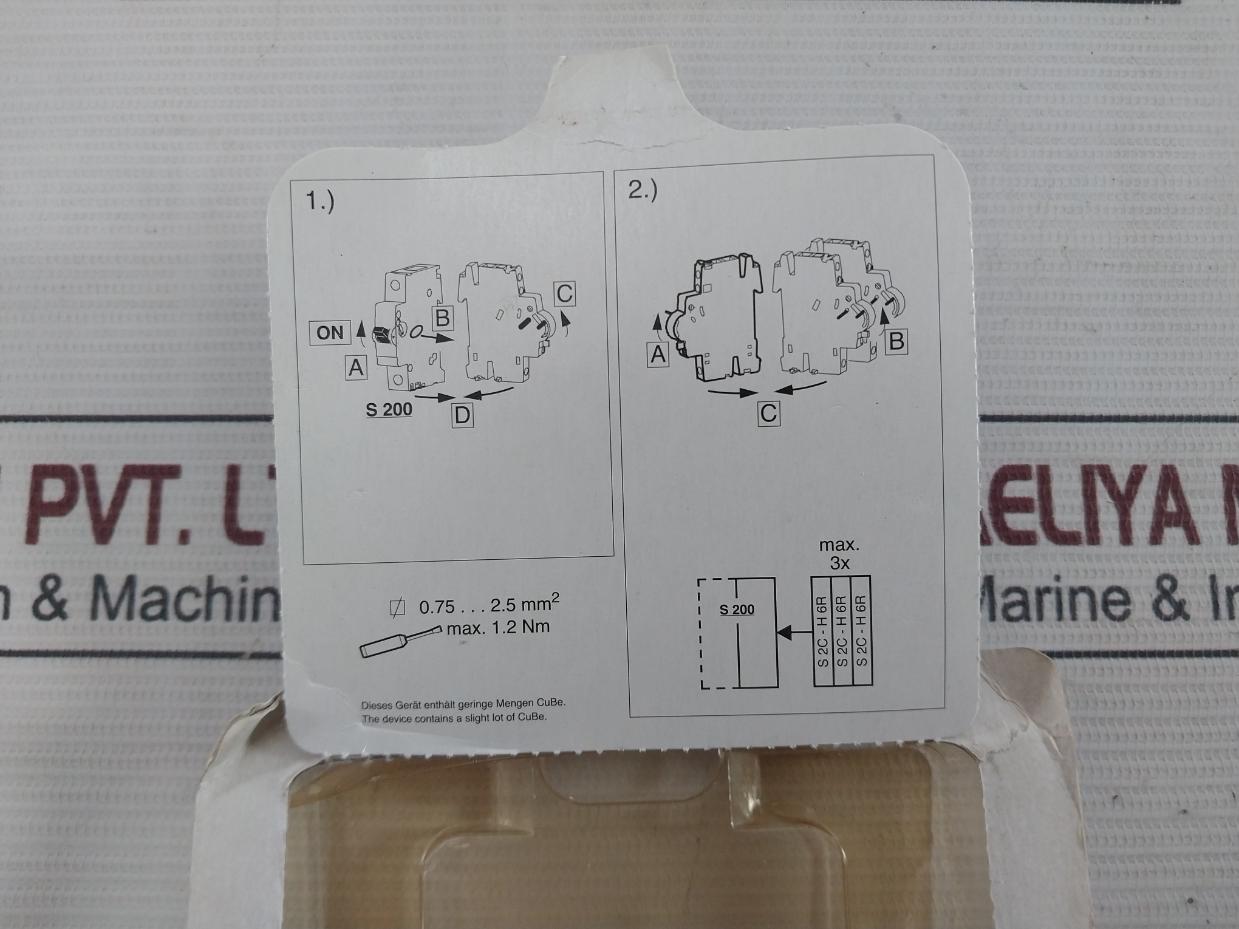 Abb S2C-h6R Auxiliary Contact 2Cds 200 912 R0001