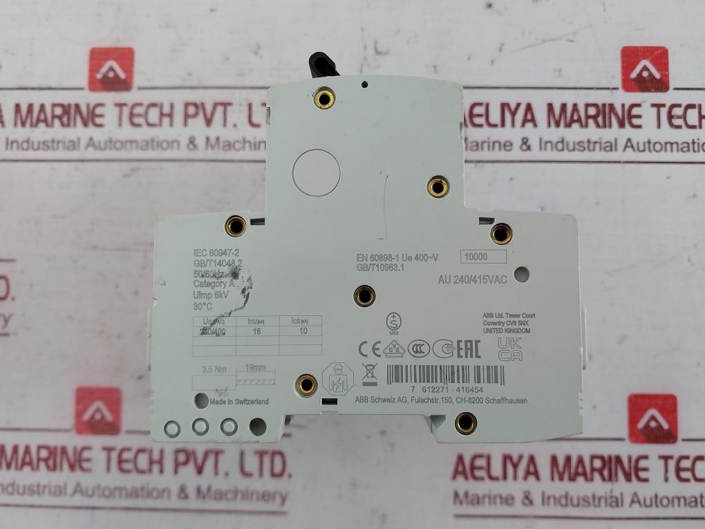 Abb S804B High Performance Circuit Breaker C100 230/400V-16Ka 50/60Hz