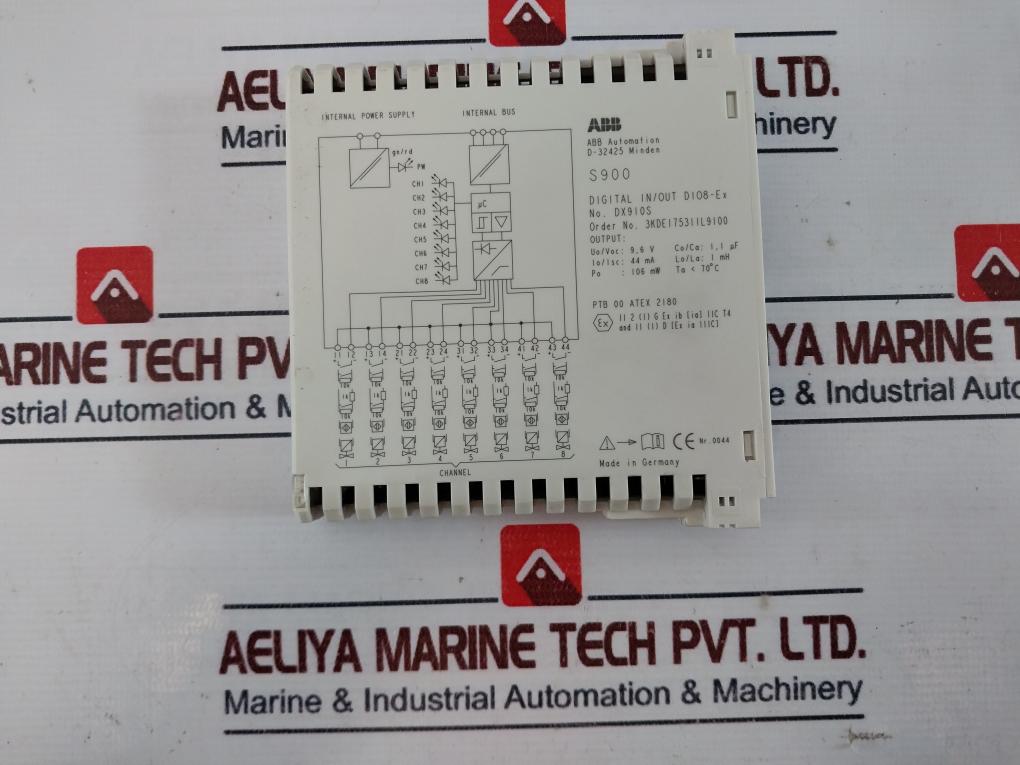 Abb S900 Termination Unit Input/Output Module 710-750Mw 280190012 Hw 03.00