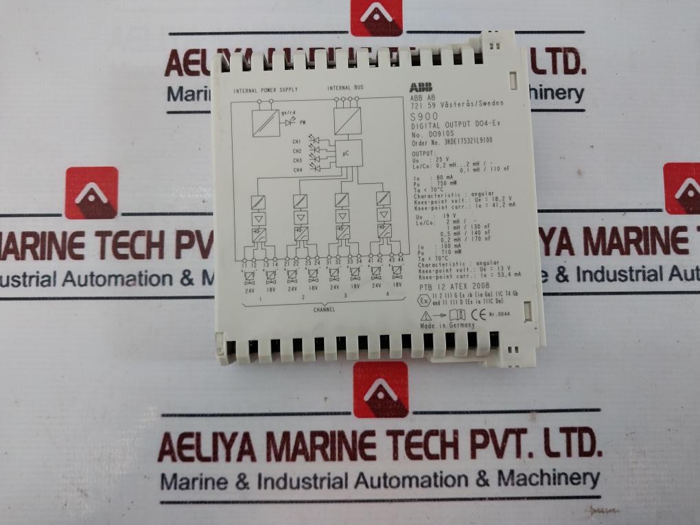 Abb S900 Termination Unit Input/Output Module 710-750Mw 280190012 Hw 03.00