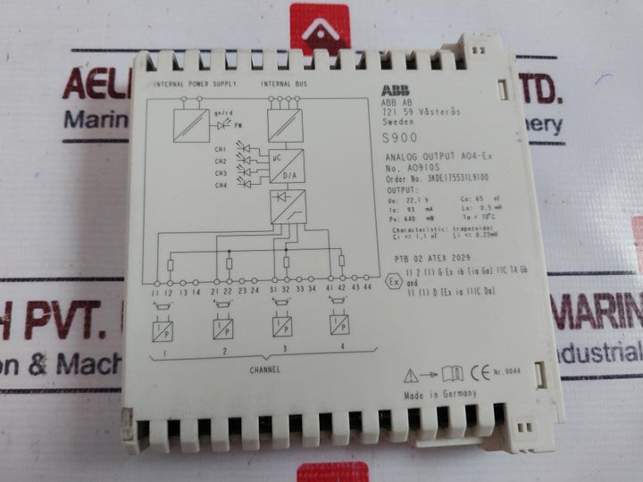 Abb S900,Ci920As,Ai910S,Ao910S,Ip920,Dx910S,Do910S Terminal Unit Tu921S