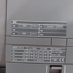 Abb Sace E1n 16 Emax Circuit-breaker 3a 400vac Blc6104178 J101 J102