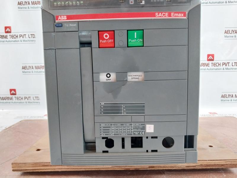 Abb Sace E1N 16 Emax Circuit Breaker 690V 50Ka 12Kv 3A 400Vac
