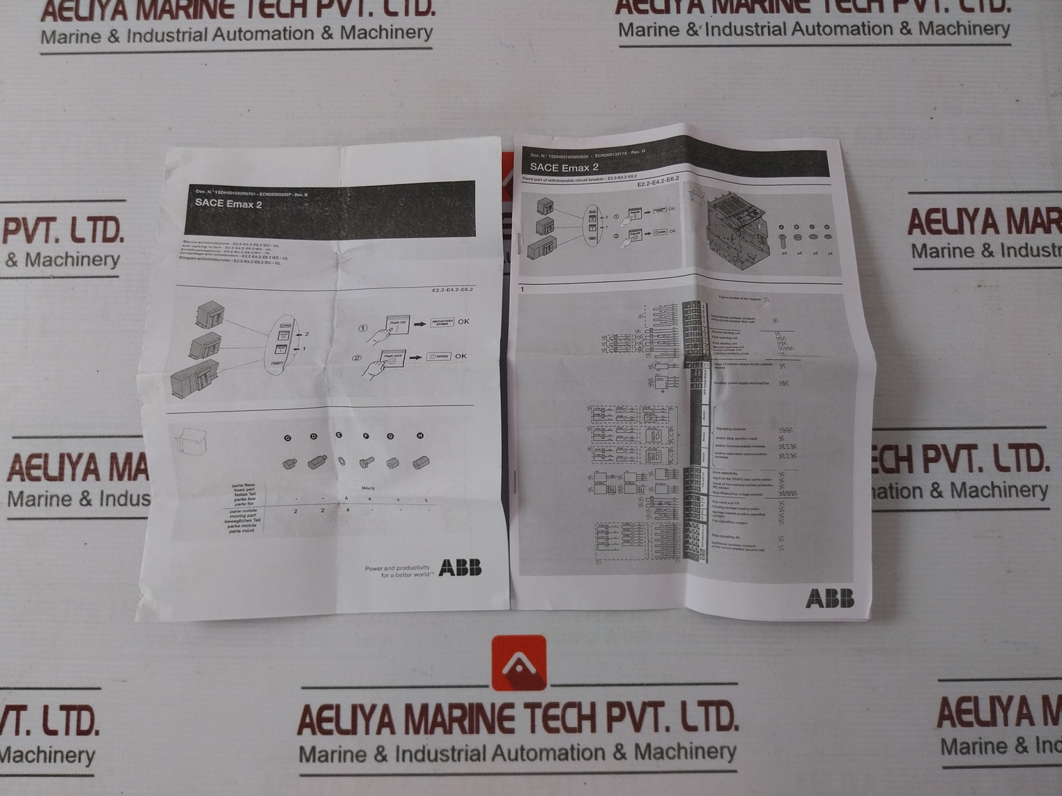 Abb Sace E2.2N Fixed Part Of Withdrawable Circuit Breaker Set Iec 60947-2 24Vdc