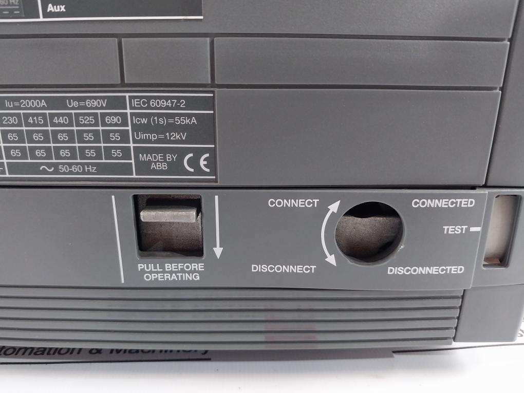 Abb Sace E2N 20 Emax Circuit Breaker Iec 60947-2 110-120V 50/60Hz Cat B