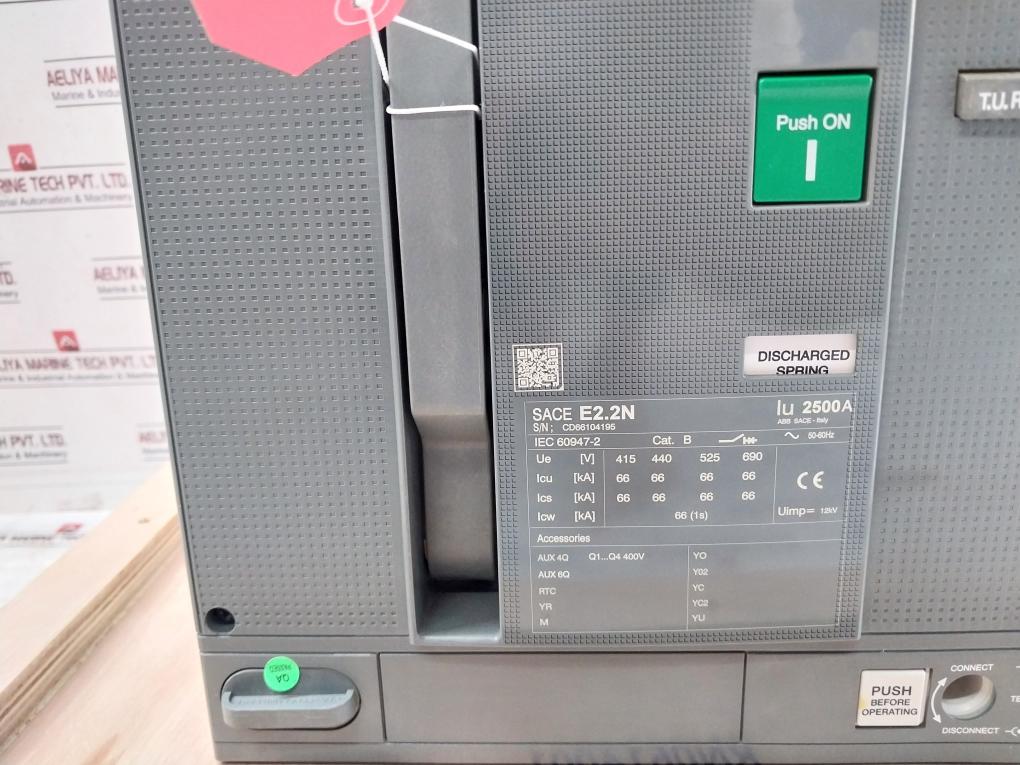 Abb Sace Emax E2.2N 2500A 1Sda072413R1 Low Voltage Air Circuit-breaker Set