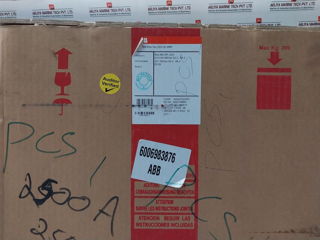 Abb Sace Emax E2.2N 2500A 1Sda072413R1 Low Voltage Air Circuit-breaker Set