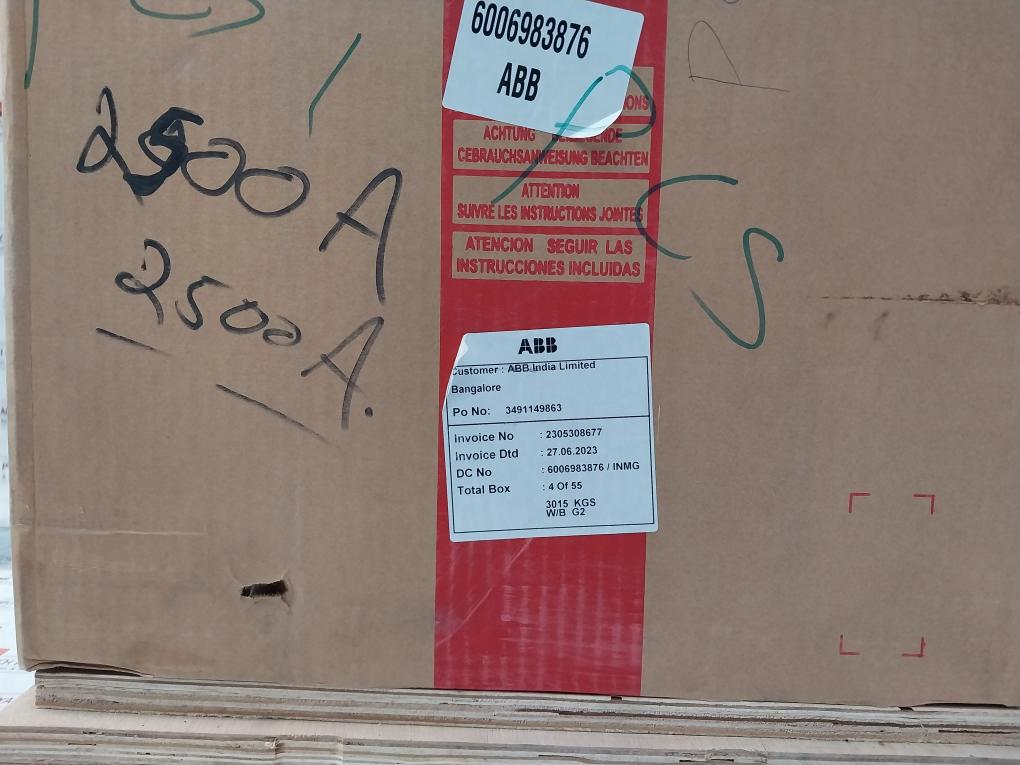 Abb Sace Emax E2.2N 2500A 1Sda072413R1 Low Voltage Air Circuit-breaker Set