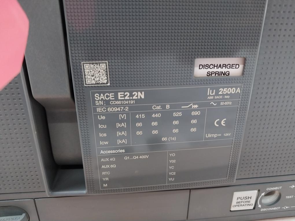 Abb Sace Emax E2.2N 2500A Low Voltage Air Circuit-breaker Set 1Sda073909R1