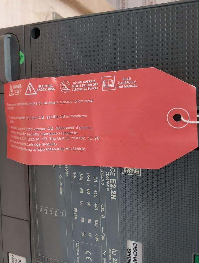 Abb Sace Emax E2.2N 2500A Low Voltage Air Circuit-breaker Set 1Sda073909R1