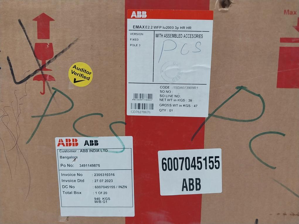 Abb Sace Emax E2.2N 2500A Low Voltage Air Circuit-breaker Set 1Sda073909R1