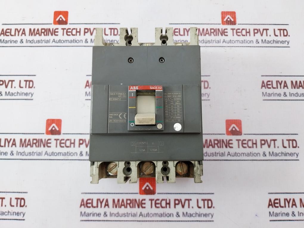 Abb Sace Formula A2C 250 Circuit Breaker 125A 550V Ac/250V Dc