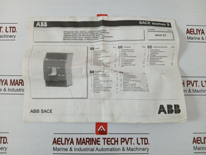 Abb Sace Isomax S3
