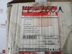 Sace Isomax S3 L 250 Molded Case Circuit Breaker 3A 400Vac Abb