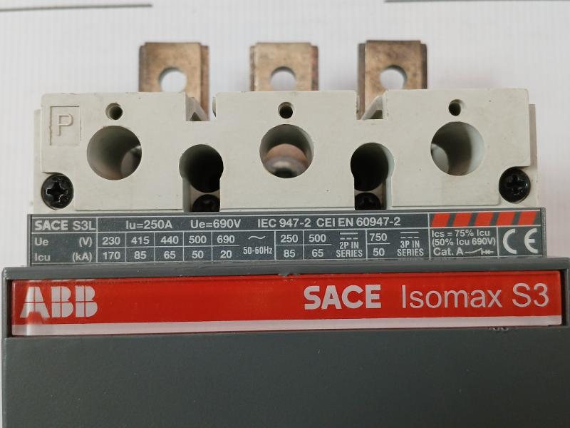 Sace Isomax S3 L 250 Molded Case Circuit Breaker 3A 400Vac Abb