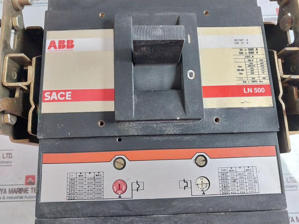 Abb Sace Ln 500 Low Voltage Circuit Breaker Cat.A 500A 690V 50/60Hz