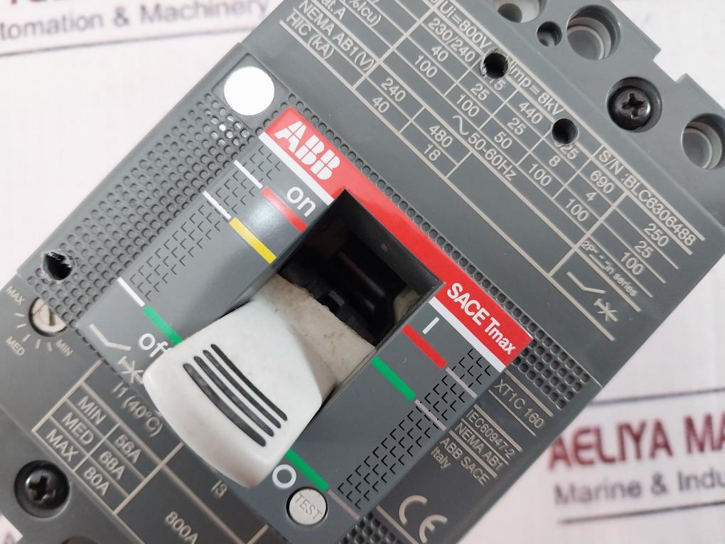 Abb Sace Tmax Xt1C 160 Molded Case Circuit Breaker 690V Ac 500V Dc