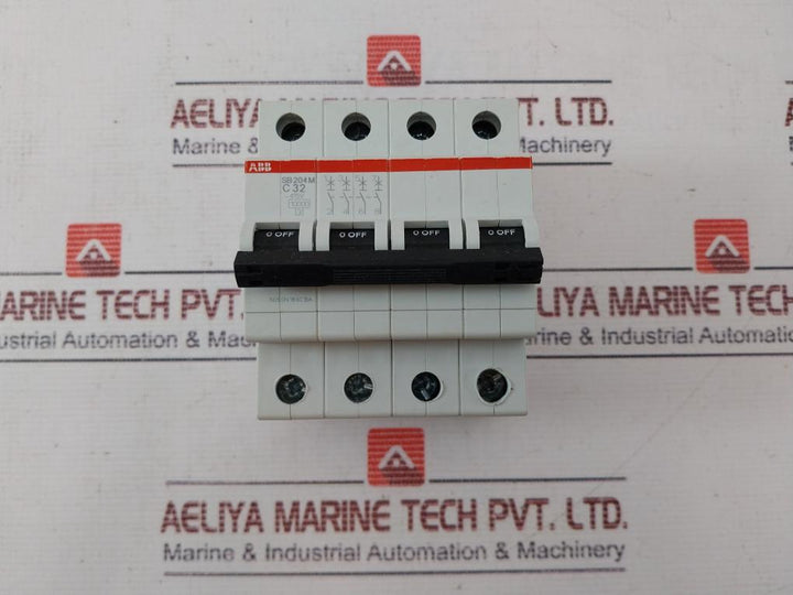 Abb Sb 204M Miniature Circuit Breaker 32A 4-pole 415V 10Ka