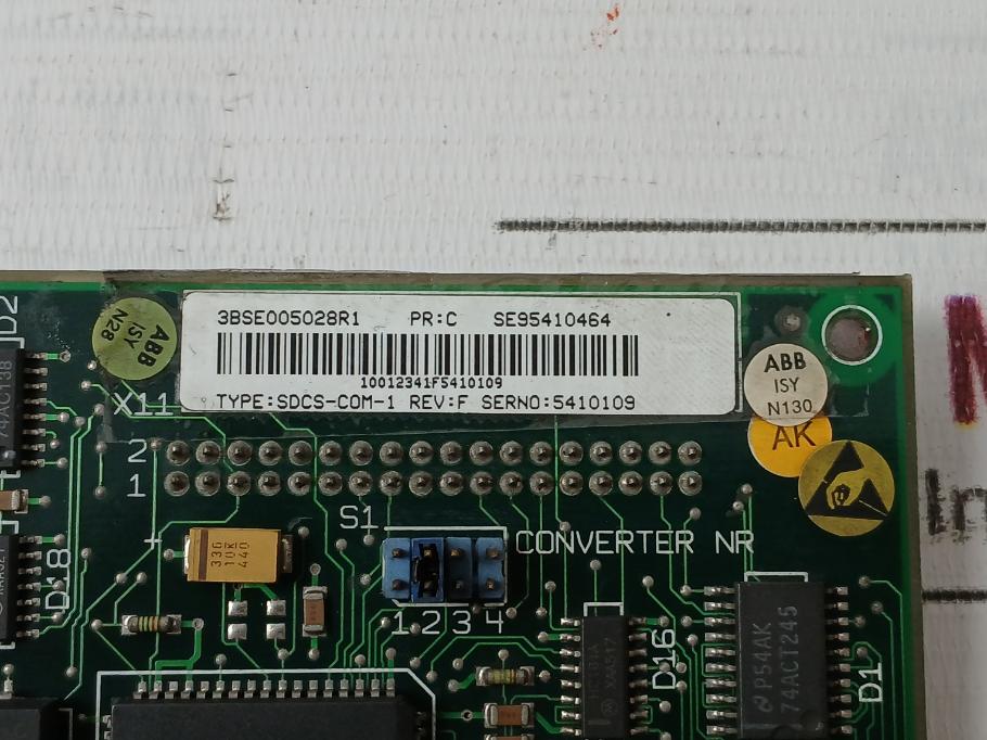 Abb Sdcs-com-1 Drive Link Board Se95410464 Ywp-h Rev.F Y598C5175