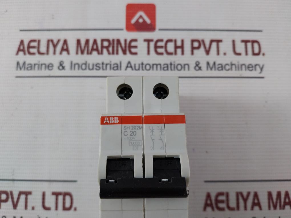 Abb Sh202M-c20 Miniature Circuit Breaker 50/60Hz Umax 230/400Vac Uimp 4Kv