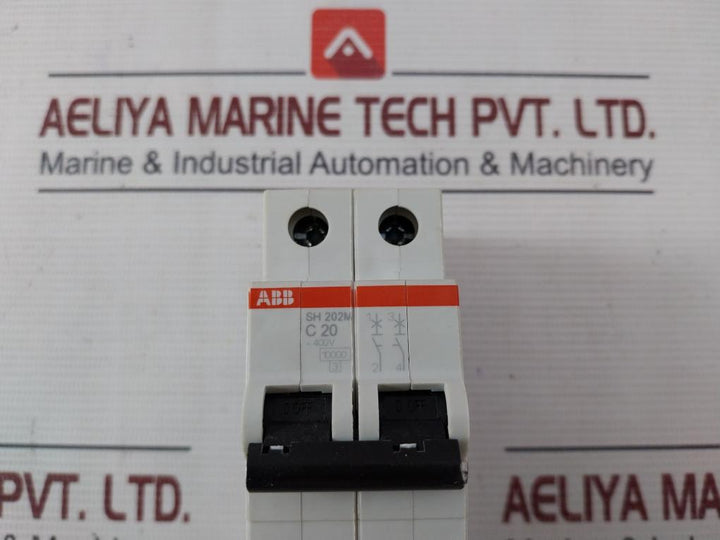 Abb Sh202M-c20 Miniature Circuit Breaker 50/60Hz Umax 230/400Vac Uimp 4Kv