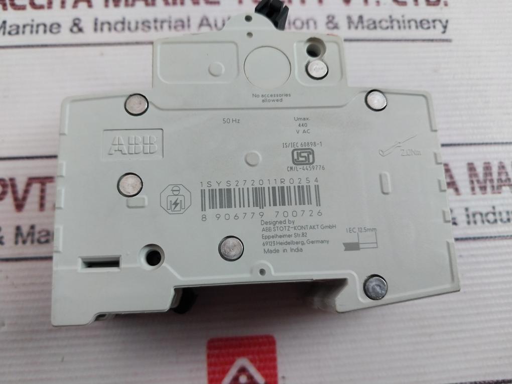 Abb Sh202M-c25 Miniature Circuit Breaker 400V