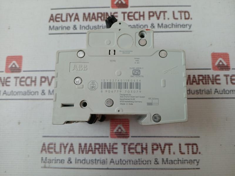 Abb Sh204M-c63 Circuit Breaker 440V Ac 50 Hz Is/Iec 60898-1, 1Sys274011R0634