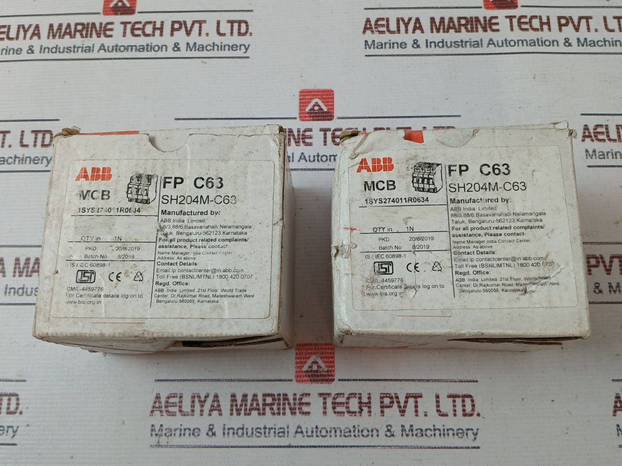 Abb Sh204M-c63 Circuit Breaker 440V Ac 50 Hz Is/Iec 60898-1, 1Sys274011R0634