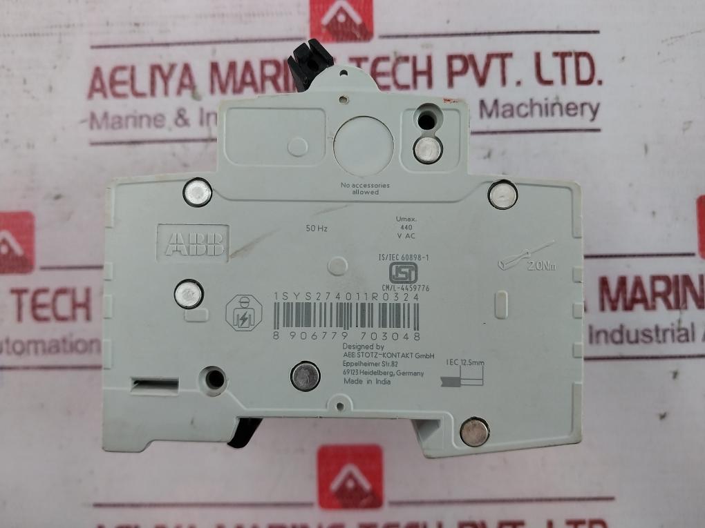 Abb Sh204M Miniature Circuit Breaker M065E19165A 10000/3 400V Cm/L-4459776