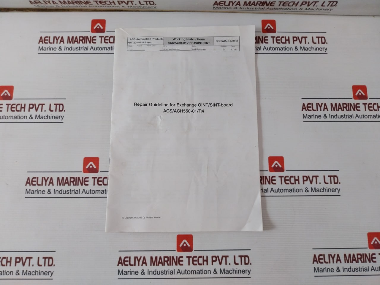 Abb Sint4420C Inverter Driver Board Sint44X0 Rev K 300V 28Awg