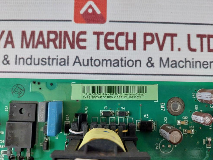 Abb Sint4420C Inverter Driver Board Sint44X0 Rev K 300V 28Awg