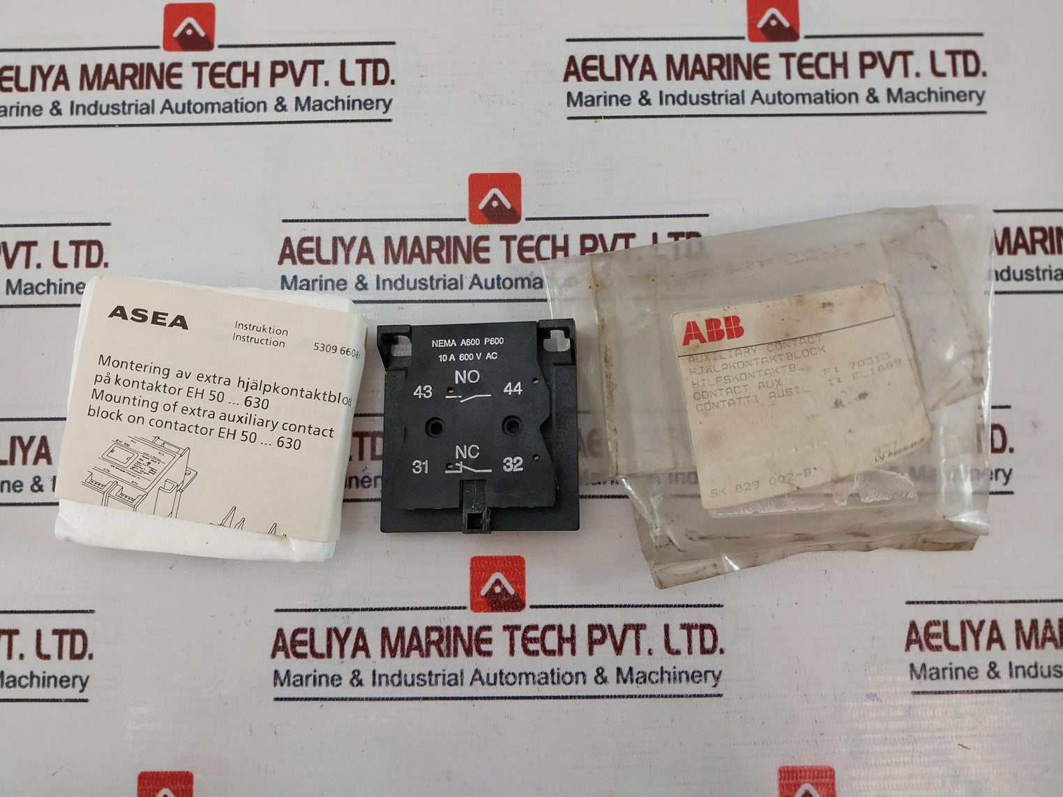 Abb Sk 829 002-b Auxiliary Contact 10A 600Vac