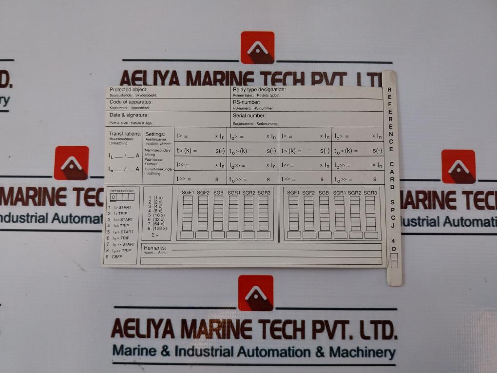 Abb Spaj 140 C Over-current And Earth-fault Relay 50Hz